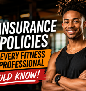 Fitness professional reviewing insurance coverage in a modern gym