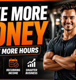 Personal trainer reviewing business growth and revenue strategies in a gym